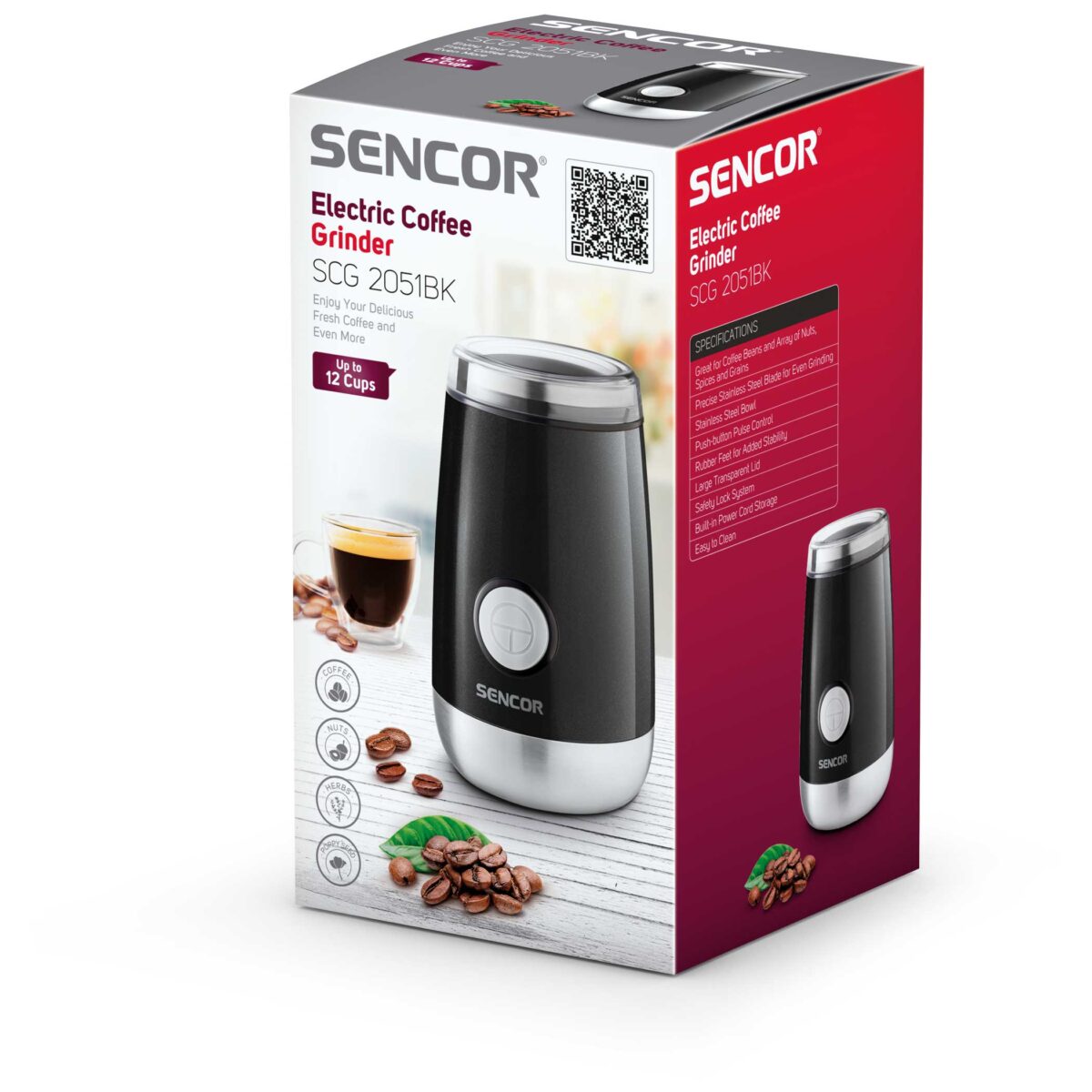 Ηλεκτρικός Μύλος Άλεσης Καφέ Sencor SCG 2051BK - Image 6