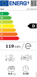 Στεγνωτήριο 8Kg Teka SHK 70840WH - Image 2