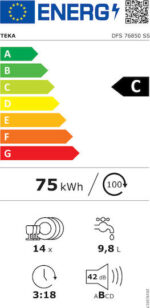 Πλυντήριο Πιάτων Teka DFS 76850 SS - Image 3